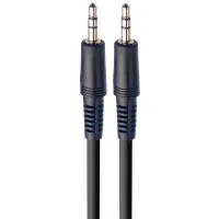 STAGG SAC2MPSMPSB Шнур аудио mini stereo JACK 1/8"(M) ⇔mini stereo JACK 1/8"(M), 2 метра