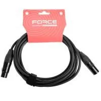 FORCE FMC-06/3 Шнур микрофонный XLR (M) ⇔ XLR (F), 3 метра, черный