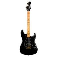 JET JS-400 BK G Электрогитара, Stratocaster, 6 струн, чёрная, золотая фурнитура