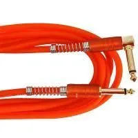 True magic TEJ007/6M Шнур гитарный JACK 1/4"(прямой) ⇔ JACK 1/4"(угловой), 6 метров, оранжевый