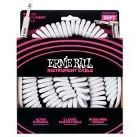 Ernie Ball 6045 Шнур инструментальный витой JACK 1/4" (прямой)⇔JACK 1/4" (прямой), длина 9м. белый
