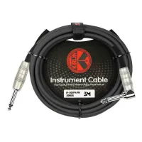 Kirlin IP-202PR 6M BK Шнур инструментальный JACK 1/4"(прямой) ⇔ JACK 1/4"(угловой), 6 метров, черный