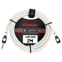 Kirlin LGA-569L 2M WH Шнур-удлинитель аудио, stereo JACK 1/8" (M) ⇔ stereo JACK 1/8" (F), 2м., белый