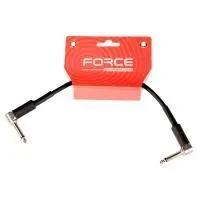 FORCE FGC-19/025L Патч-шнур гитарный, JACK 1/4" (угловой) <=> JACK 1/4" (угловой), 25см