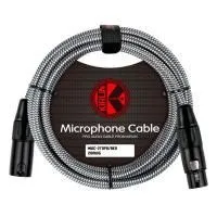 Kirlin MWC-270 1M BKA Шнур микрофонный XLR (female) ⇔ XLR (male), 1 метр, черный/серый