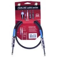 Superlux SFI0.6PP Шнур инструментальный JACK 1/4"(прямой) ⇔ JACK 1/4"(прямой), 0.6 метра, черный