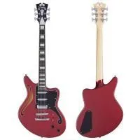 D'Angelico Premier Bedford SH OB Электрогитара полуакустическая  c чехлом, 6 струн, цвет красный
