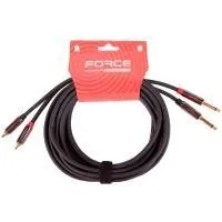FORCE FLC-37/4.5 DLX Шнур аудио 2хRCA (папа) ⇔ 2хJACK 1/4" mono (папа), 4.5 метра