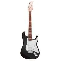 Fernandes LE-1Z BLK Электрогитара Stratocaster HSS, цвет чёрный