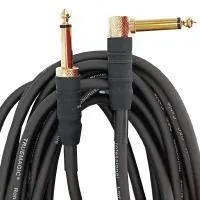 True magic TEJ010/6M Шнур гитарный JACK 1/4"(прямой) ⇔ JACK 1/4"(угловой), 6 метров, черный