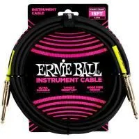 Ernie Ball 6399 Шнур инструментальный JACK 1/4" (прямой) ⇔ JACK 1/4" (прямой), 4.5м, черный