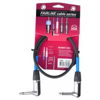 Superlux SFI0.6RR Шнур инструментальный JACK 1/4"(угловой) ⇔ JACK 1/4"(угловой), 0.6 метра, черный