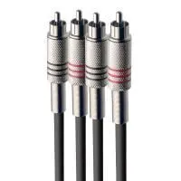 STAGG STC060C Шнур аудио 2х RCA (male) ⇔ 2х RCA (male), длина 0.6 метра