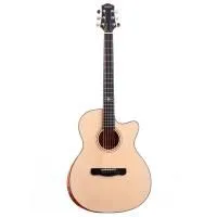 Aion Q10 Гитара акустическая 40", Grand Auditorium с вырезом, цвет натуральный, глянцевый