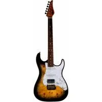 JET JS-450 QTBR Электрогитара, Stratocaster, цвет коричневый прозрачный