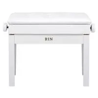 Rin LB-31WHG Банкетка с регулировкой высоты, дерево/искусственная кожа, белая, глянцевый лак