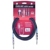 Superlux SFI3PP Шнур инструментальный JACK 1/4"(прямой) ⇔ JACK 1/4"(прямой), 3 метра, черный