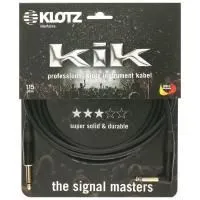 KLOTZ KIKKG6.0PRSW Шнур инструментальный Jack 1/4"(прямой) ⇔ Jack 1/4"(угловой), 6 метров, чёрный