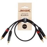 SHNOOR RCA2RCA-0,5m Компонентный аудио шнур 2хRCA (male) прямые ⇔ 2хRCA (male) прямые, 0.5 метра