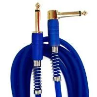 True magic TEJ009/6M Шнур гитарный JACK 1/4"(прямой) ? JACK 1/4"(угловой), 6 метров, синий