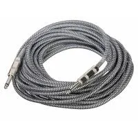 Foix XA06-BK Шнур инструментальный Jack 1/4"(прямой) ⇔ Jack 1/4"(прямой), 6 метров, черный/белый