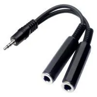 STAGG YC-0,1/1J2PFSH Шнур-разветвитель Jack1/8"(male) stereo ⇔ 2x Jack1/4"(female) stereo, 0.1 метра