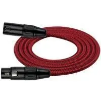 Kirlin MWC-270 8M RDA Шнур микрофонный XLR (female) ⇔ XLR (male), 8 метров, черный/красный