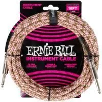 Ernie Ball 6430 Шнур инструментальный JACK1/4"(прямой) ⇔ JACK1/4"(прямой), 5.5м, белый/красный/зелён