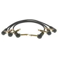 KLOTZ PP-AJJ0060 Шнуры коммутационные (3шт.) Jack1/4"(угловой) ⇔ Jack1/4"(угловой), 60см.