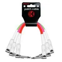 Kirlin IM3-203W 0.15M 3 Комплект из 3-х шнуров JACK 1/4" (угловой) <=> JACK 1/4" (угловой), 15см.