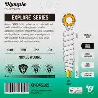 Olympia XP-B45105 Набор струн для 4-струнной бас-гитары Nickel Wound, размер 45-105