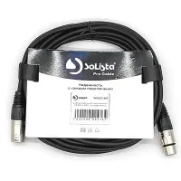 SOLISTA WX003-6M Шнур микрофонный/коммутационный  XLR (M) ⇔ XLR (F), 6 метров, чёрный
