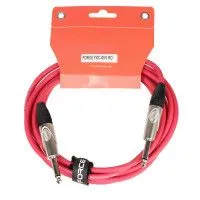 FORCE FGC-09/3 RD Шнур инструментальный Jack 1/4"(прямой) ⇔ Jack 1/4"(прямой), 3 метра красный