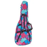 FORCE DLX-C (130) Чехол для классической гитары, утепленный, розовый с рисунком, голубой кант