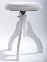 Fleet BH106-2-WH Стул круглый, регулировка по высоте, белый