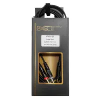 KUPFERN KFAC01-2M Шнур аудио mini-JACK 1/8" stereo (male) ⇔ 2хJACK 1/4" (mono) прямые, 2 метра