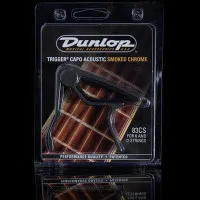 Dunlop 83CS Acoustic Curved Trigger® Каподастр для акустической гитары, дымчатый хром