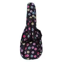 FORCE DLX-C (1109) Чехол для классической гитары, утепленный, чёрный с рисунком, голубой кант
