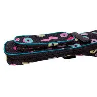 FORCE DLX-C (1109) Чехол для классической гитары, утепленный, чёрный с рисунком, голубой кант