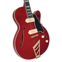 D'Angelico Excel 59 Trans Cherry Электрогитара полуакустическая с кейсом, 6 струн, цвет вишневый