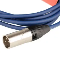 FORCE FMC-05/3 BL Шнур микрофонный XLR (F) ⇔ XLR (M), 3 метра, синий