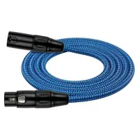Kirlin MWC-270 1M BLA Шнур микрофонный XLR (female) ⇔ XLR (male), 1 метр, черный/синий