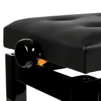 Rin HY-PJ014-GLOSS-BLACK Банкетка, черный/черный, кожзам