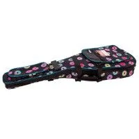 FORCE DLX-C (1109) Чехол для классической гитары, утепленный, чёрный с рисунком, голубой кант