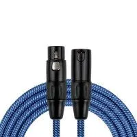 Kirlin MWC-270 2M BLA Шнур микрофонный XLR (female) ⇔ XLR (male), 2 метра, черный/синий