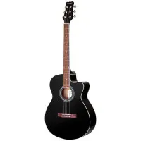 Martinez W-91C/BK Гитара акустическая FOLK 39", с вырезом, цвет чёрный