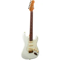 JET JS-380 OW G Электрогитара, Stratocaster, 6 струн, золотая фурнитура, цвет белый