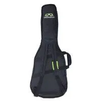 Madarozzo MA-G003-DR/BA чехол для акустической гитары Dreadnought, утеплен, чёрный/зелёная отделка