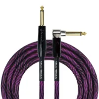 Kirlin IWB-202BFGL 6M WBP Шнур гитарный JACK 1/4"(прямой) ⇔ JACK 1/4"(угловой), 6м, фиолетовая волна