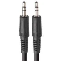 STAGG SAC3MPS(B)PS Шнур аудио stereo JACK 1/4" (M) ⇔mini stereo JACK 1/8"(M), 3 метра